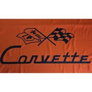 GM Official‎ Licensed Corvette Graphic Shirt ORANGE White Trim Size M Racing NWT